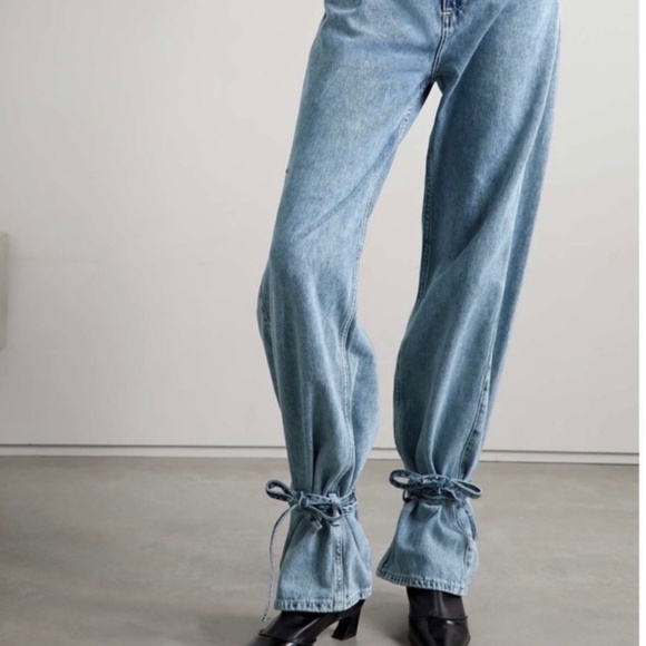 Rag & Bone Splice Barrel Jeans Women's 29 Alisha Zip Fly Button Closure 5-Pocket - Picture 3 of 7